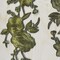 Metallic Brass Flower Applique Embroidered Iron-On Patch Pair with Stems & Leaves